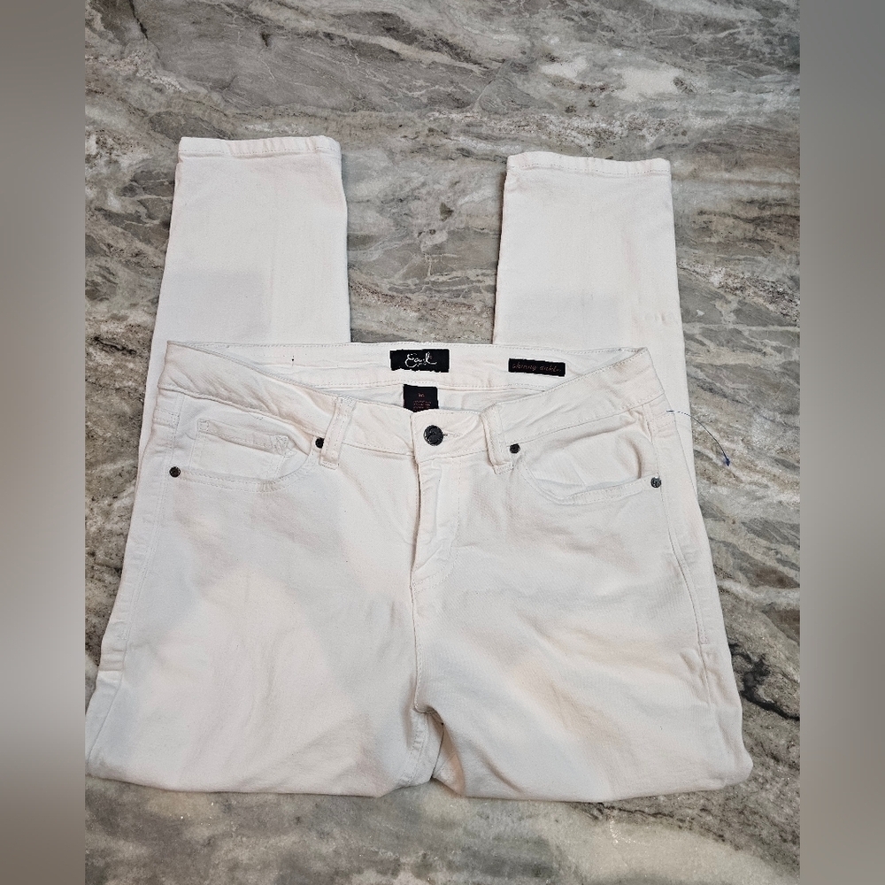 Earl Jean White Skinny Ankle Jeans – Size 10 – Stretch Denim 625